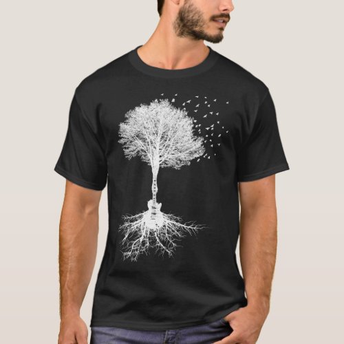 Acoustic Guitar Player Nature Tree Birthday Gift T_Shirt