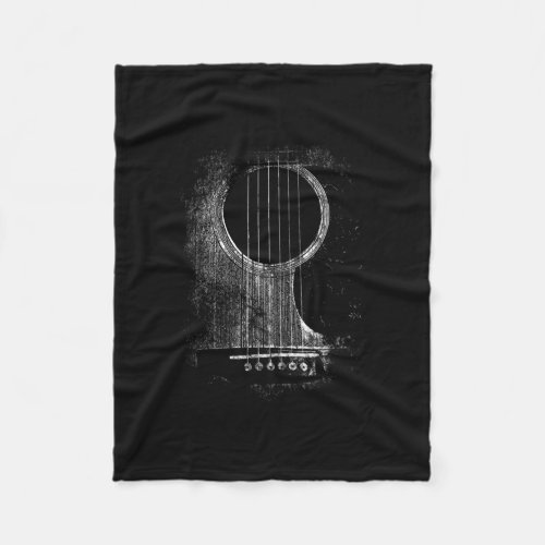 Acoustic Guitar Player Six String Rock  Roll Fleece Blanket