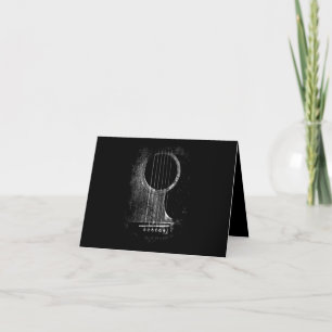 Acoustic Guitar Player Six String Rock & Roll Letterpress Thank You Card