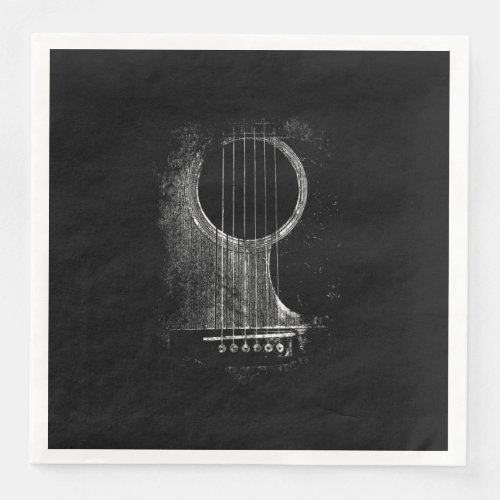Acoustic Guitar Player Six String Rock  Roll Paper Dinner Napkins