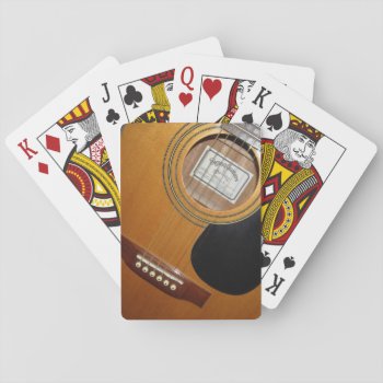 Acoustic Guitar Playing Cards by seashell2 at Zazzle
