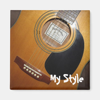 Acoustic Guitar Playing My Style Magnet
