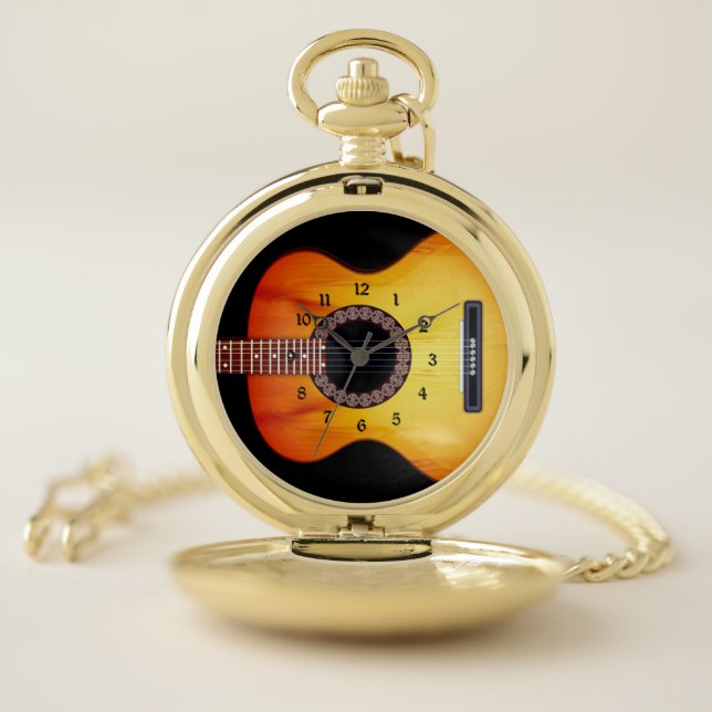 Acoustic Guitar Pocket Watch (Inside)
