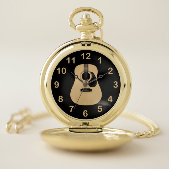 Acoustic Guitar Pocket Watch (Inside)