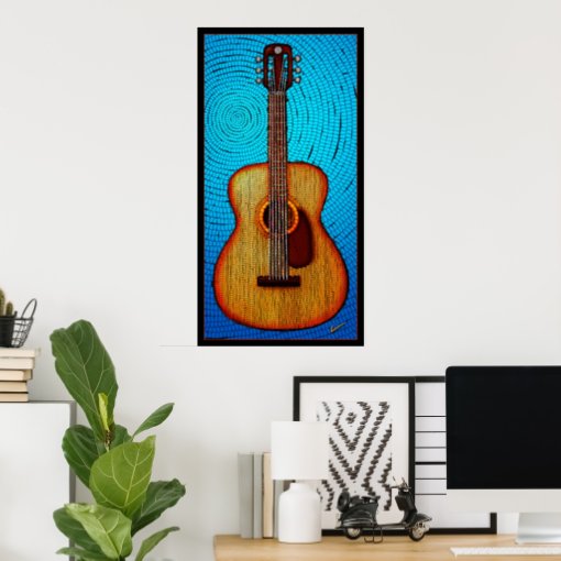 Acoustic Guitar Poster | Zazzle