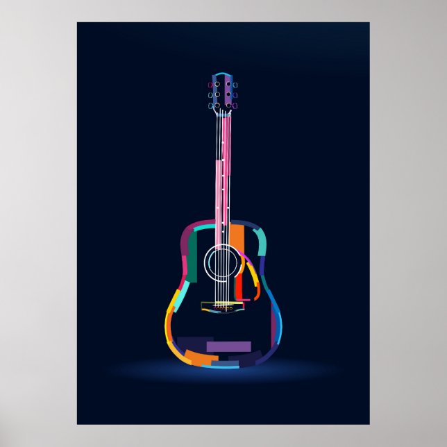  Acoustic guitar Poster (Front)