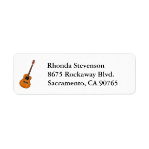 Acoustic Guitar Return Address Label