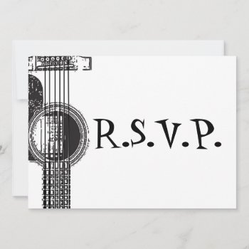 Acoustic Guitar Rsvp by blackrosedesigns at Zazzle