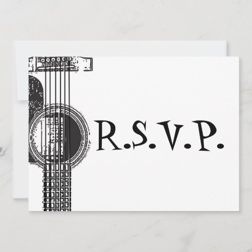 Acoustic Guitar RSVP Invitations