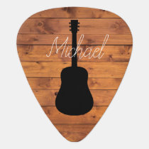 Acoustic Guitar Rustic Wood Calligraphy Name Guitar Pick Acoustic Guitar Rustic Wood Calligraphy Name Guitar Pick