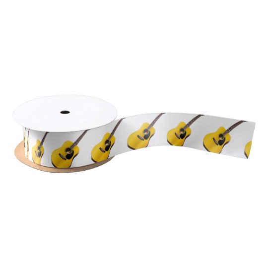 acoustic guitar satin ribbon | Zazzle.com