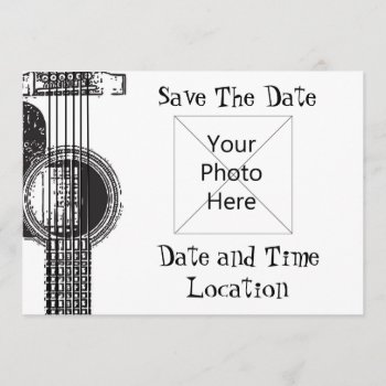 Acoustic Guitar Save The Date by blackrosedesigns at Zazzle