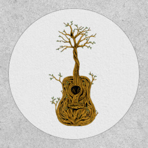 Acoustic Guitar Shirt Tree of Life Guitar Player G Patch