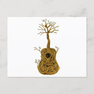 Acoustic Guitar Shirt Tree of Life Guitar Player G Postcard