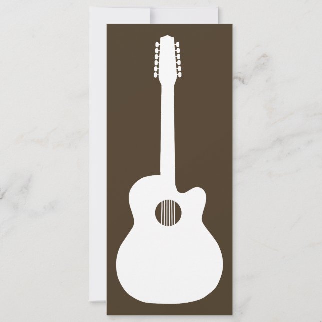 acoustic guitar silhouette invitation (Front)