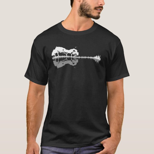 Acoustic Guitar Sound Of Nature Forest  For Guitar T-Shirt (Front)