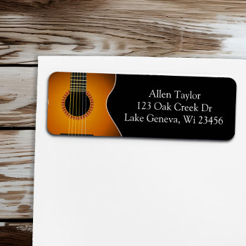 Acoustic Guitar Strings Musical Label by wheresthekarma at Zazzle