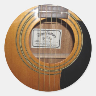  Acoustic Guitar Strings Sound Hole  Classic Round Sticker