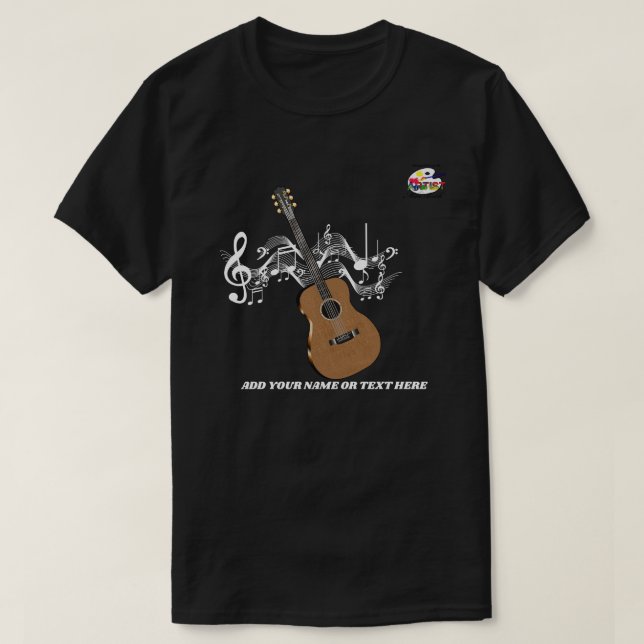Acoustic Guitar T-Shirt (Design Front)