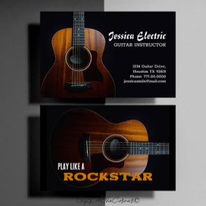 Acoustic Guitar Teacher Business Card