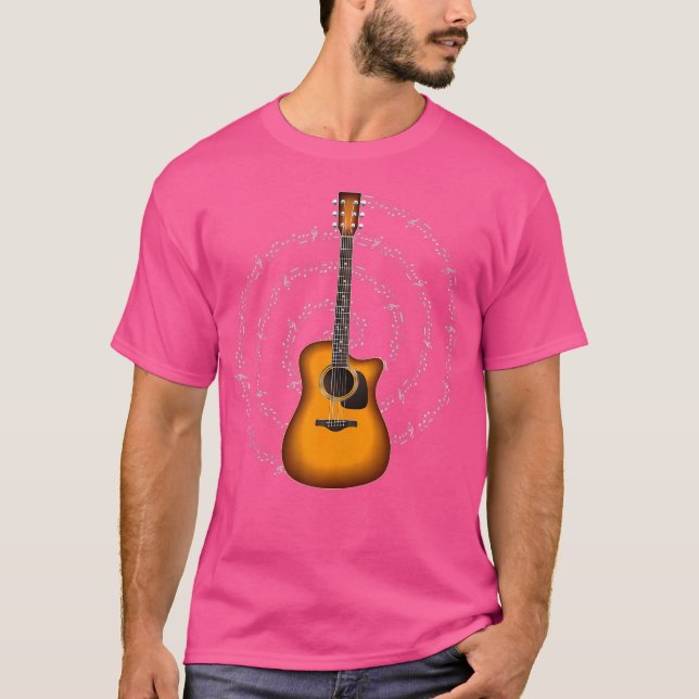 Acoustic Guitar Themed Guitarist T-Shirt (Front)