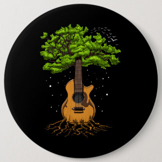 Acoustic Guitar Tree Of Life Button