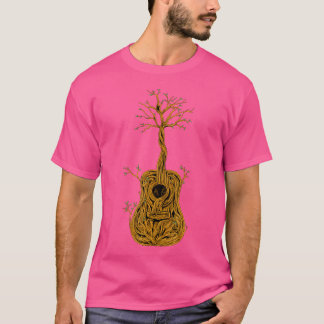 Acoustic Guitar Tree Of Life Guitar Player Guitari T-Shirt