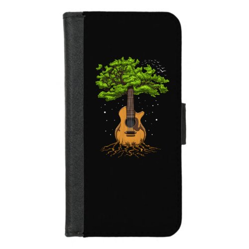 Acoustic Guitar Tree Of Life iPhone 87 Wallet Case