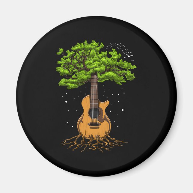 Acoustic Guitar Tree Of Life Magnet (Front)