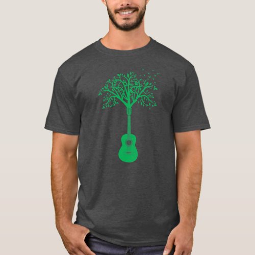 Acoustic Guitar Tree of Life Nature Guitarist  T_Shirt