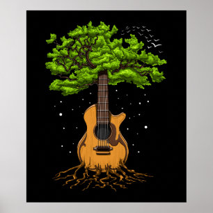 Acoustic Guitar Tree Of Life Poster