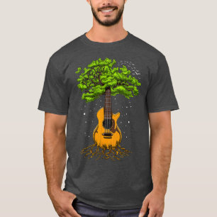 Acoustic Guitar Tree Of Life Zen Yoga T-Shirt