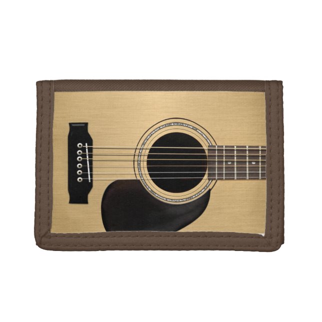 Acoustic Guitar Tri-fold Wallet (Front)