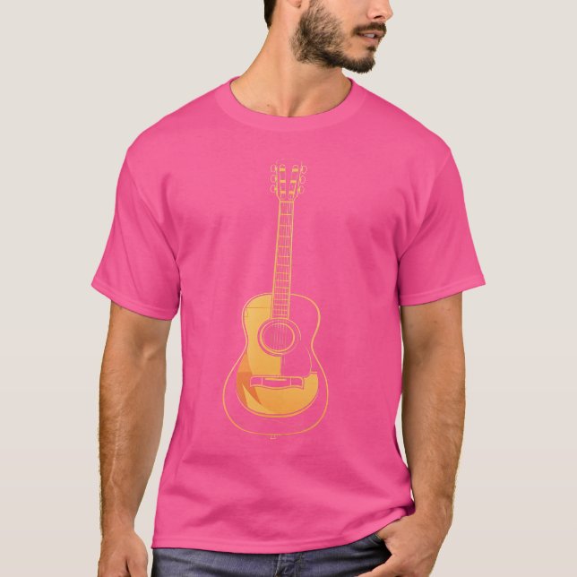 Acoustic Guitar Vector T-Shirt (Front)