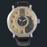 Acoustic Guitar Watch<br><div class="desc">A classic six string guitar watch with numbers.</div>