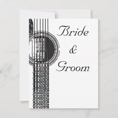 Acoustic Guitar Wedding Invitation