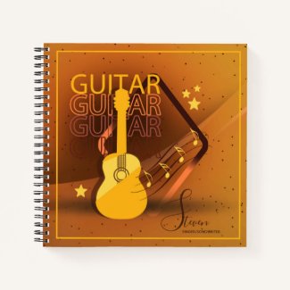 Acoustic Guitar Words and Music Amber ID570