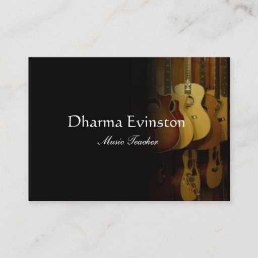 Customizable Acoustic Guitars Business Card