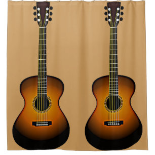 Acoustic Guitars Design Shower Curtain