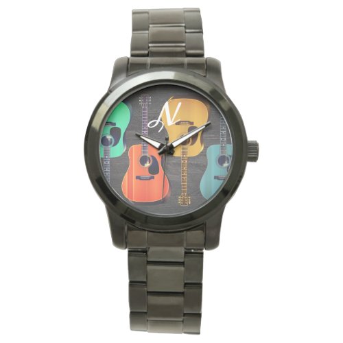 Acoustic Guitars Initial Template Music Watch