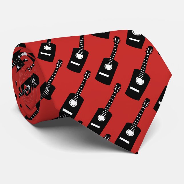 Acoustic Guitars Neck Tie (Rolled)