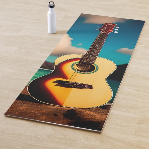 Acoustic Hawaiian guitar model Yoga Mat