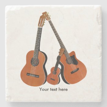Acoustic Instruments Stone Coaster by earlykirky at Zazzle