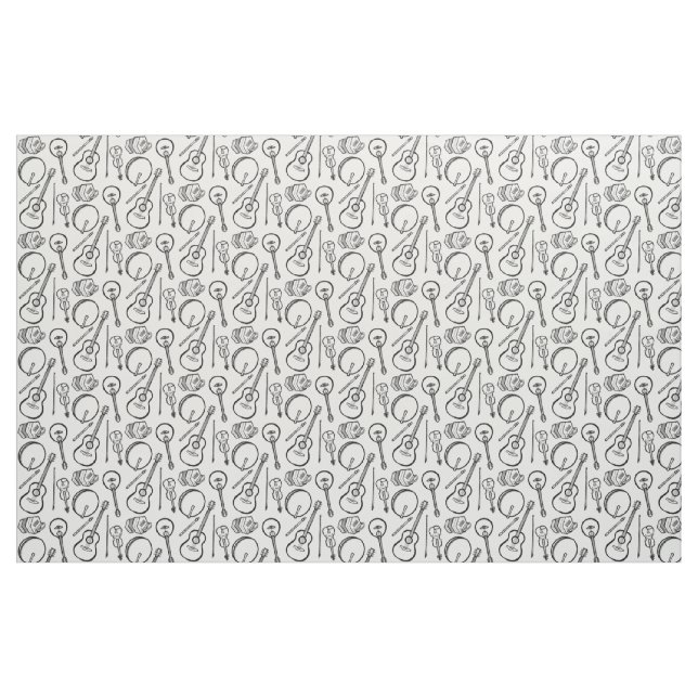 Acoustic Irish Musical Instrument Fabric (Fat Quarter)