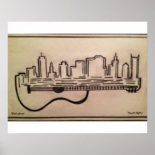 Acoustic Skyline Poster1650 x 1100 Poster