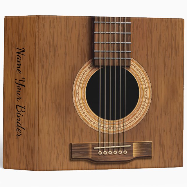 Acoustic Steel String Guitar Music Binder (Front/Spine)