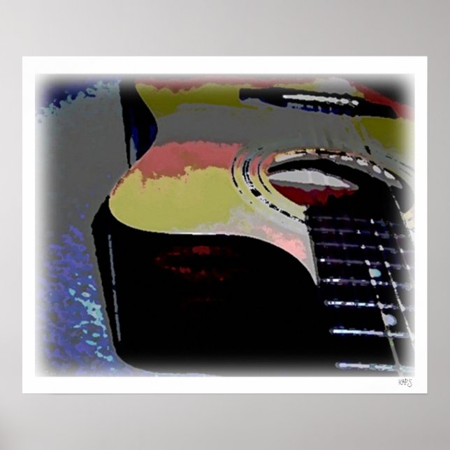 Acoustical Guitar (watercolor) Poster (Front)