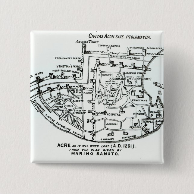Acre as it was when lost pinback button (Front)