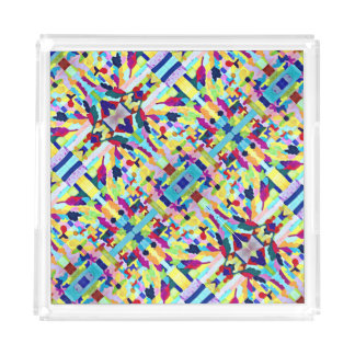 ACRILIC SQUARE SERVINGTRAY MULTICOLOR ACRYLIC TRAY