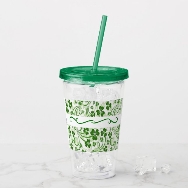 Acrlyic Tumber St. Patrick's Day Acrylic Tumbler (Back Ice)